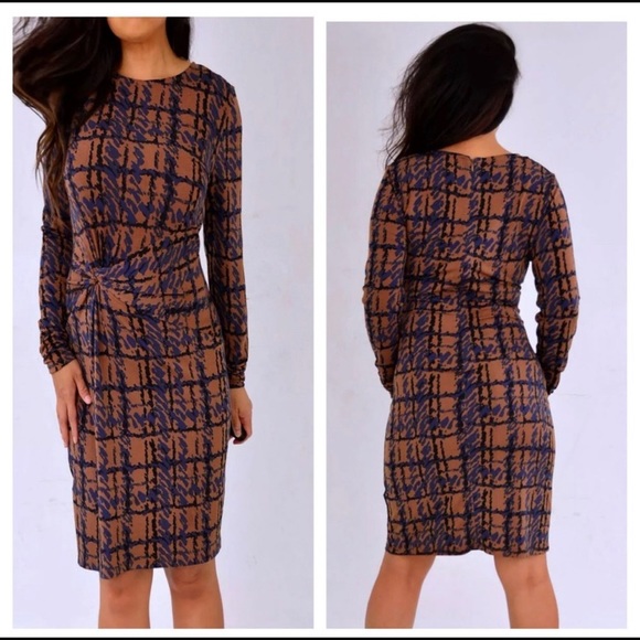 Brown Blue Michael Kors Dress - Picture 7 of 8